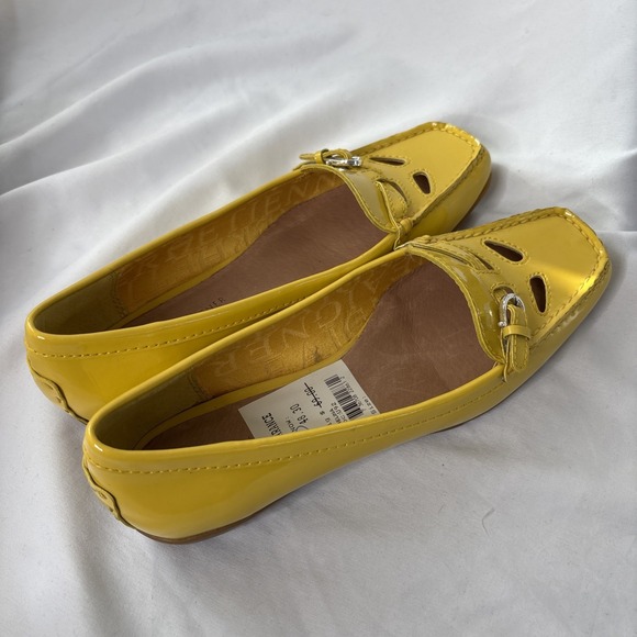 Etienne Aigner E-Helina Women's 8 Leather Slip On Shoes Yellow Loafer NEW - Picture 7 of 10